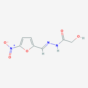 molecular formula C7H7N3O5 B607666 Glycolic acid, (5-nitrofurfurylidene)hydrazide CAS No. 89792-34-7