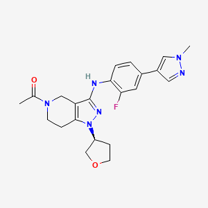 molecular formula C22H25FN6O2 B607679 GNE-272 