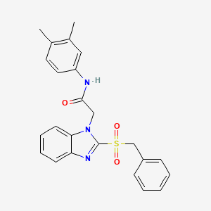 molecular formula C24H23N3O3S B6076830 N-(3,4-DIMETHYLPHENYL)-2-(2-PHENYLMETHANESULFONYL-1H-1,3-BENZODIAZOL-1-YL)ACETAMIDE 