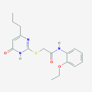 molecular formula C17H21N3O3S B6076951 N-(2-ethoxyphenyl)-2-(4-hydroxy-6-propylpyrimidin-2-ylthio)acetamide 