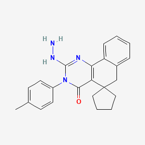 molecular formula C23H24N4O B6076960 2-hydrazinyl-3-(4-methylphenyl)-3H-spiro[benzo[h]quinazoline-5,1'-cyclopentan]-4(6H)-one CAS No. 5705-18-0