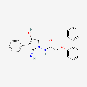 molecular formula C24H21N3O3 B6077052 N-(3-hydroxy-5-imino-4-phenyl-2H-pyrrol-1-yl)-2-(2-phenylphenoxy)acetamide 