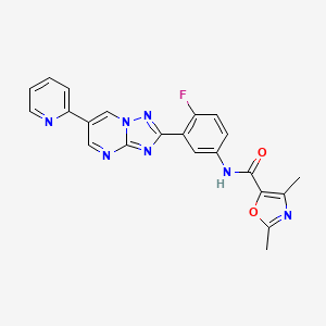 molecular formula C22H16FN7O2 B607708 GNF6702 CAS No. 1799329-72-8