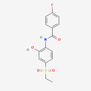 molecular formula C15H14FNO4S B6077131 N-(4-ethylsulfonyl-2-hydroxyphenyl)-4-fluorobenzamide 