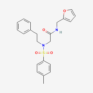 molecular formula C22H24N2O4S B6077274 N-(furan-2-ylmethyl)-2-[(4-methylphenyl)sulfonyl-(2-phenylethyl)amino]acetamide 