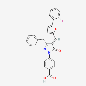 molecular formula C28H19FN2O4 B607734 GS143 