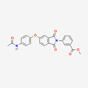 molecular formula C24H18N2O6 B6077439 Methyl 3-[5-(4-acetamidophenoxy)-1,3-dioxoisoindol-2-yl]benzoate 