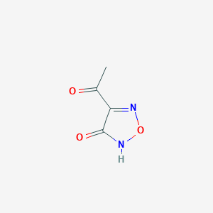 molecular formula C4H4N2O3 B060775 3-Acetyl-1,2,5-oxadiazol-4-ol CAS No. 181711-47-7