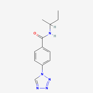 molecular formula C12H15N5O B6077560 N-(butan-2-yl)-4-(1H-tetrazol-1-yl)benzamide 