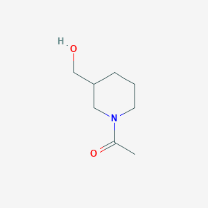 molecular formula C8H15NO2 B060776 1-(3-(Hydroxymethyl)piperidin-1-yl)ethanone CAS No. 170302-87-1
