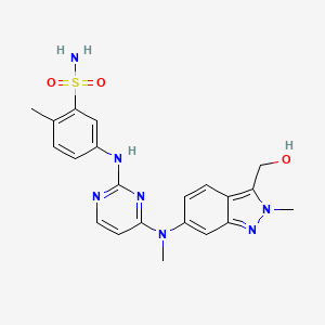 molecular formula C21H23N7O3S B607760 Pazopanib metabolite M24 CAS No. 1414375-49-7