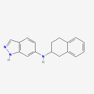 molecular formula C17H17N3 B6077637 N-(1,2,3,4-tetrahydronaphthalen-2-yl)-1H-indazol-6-amine 