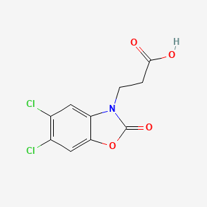 molecular formula C10H7Cl2NO4 B607769 3-(5,6-Dichloro-2-Oxobenzo[d]oxazol-3(2h)-Yl)propanoic Acid CAS No. 1799725-26-0