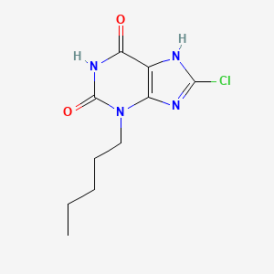 molecular formula C10H13ClN4O2 B607794 8-chloro-3-pentyl-7H-purine-2,6-dione CAS No. 862892-90-8