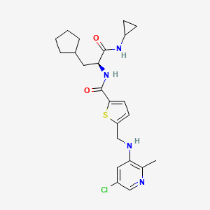 (S)-5-(((5-Chloro-2-methylpyridin-3-yl)amino)methyl)-N-(3-cyclopentyl-1-(cyclopropylamino)-1-oxopropan-2-yl)thiophene-2-carboxamide