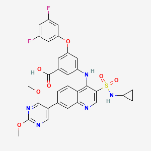 molecular formula C31H25F2N5O7S B607809 GSK2837808A CAS No. 1445879-21-9