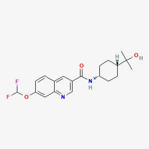 molecular formula C20H24F2N2O3 B607814 HPGDS inhibitor 2 