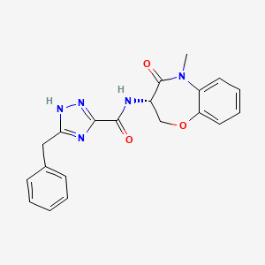 (S)-5-benzyl-N-(5-methyl-4-oxo-2,3,4,5-tetrahydrobenzo[b][1,4]oxazepin-3-yl)-1H-1,2,4-triazole-3-carboxamide