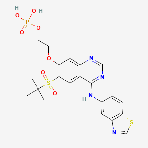 2-((4-(Benzo[d]thiazol-5-ylamino)-6-(tert-butylsulfonyl)quinazolin-7-yl)oxy)ethyl dihydrogen phosphate