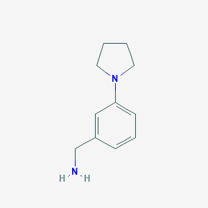 molecular formula C11H16N2 B060782 (3-Pyrrolidin-1-ylphenyl)methylamine CAS No. 175696-70-5