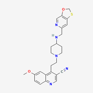 6-Methoxy-4-(2-{4-[([1,3]oxathiolo[5,4-C]pyridin-6-Ylmethyl)amino]piperidin-1-Yl}ethyl)quinoline-3-Carbonitrile