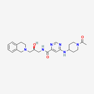 (S)-6-((1-acetylpiperidin-4-yl)amino)-N-(3-(3,4-dihydroisoquinolin-2(1H)-yl)-2-hydroxypropyl)pyrimidine-4-carboxamide
