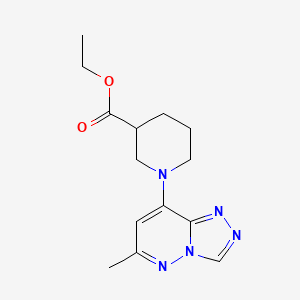 molecular formula C14H19N5O2 B6078399 Ethyl 1-(6-methyl-[1,2,4]triazolo[4,3-b]pyridazin-8-yl)piperidine-3-carboxylate 