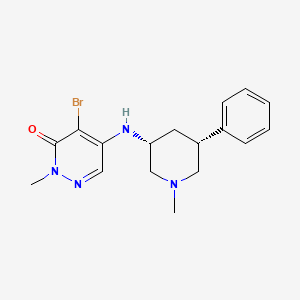 4-bromo-2-methyl-5-[[(3~{R},5~{R})-1-methyl-5-phenyl-piperidin-3-yl]amino]pyridazin-3-one