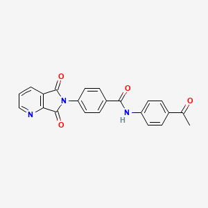 molecular formula C22H15N3O4 B6078414 N-(4-acetylphenyl)-4-(5,7-dioxopyrrolo[3,4-b]pyridin-6-yl)benzamide 