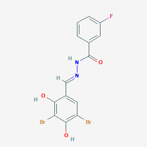 molecular formula C14H9Br2FN2O3 B6078495 Carbohydrazide derivative, 3g 