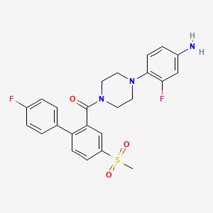 3-Fluoro-4-(4-{[4'-fluoro-4-(methylsulfonyl)-2-biphenylyl]carbonyl}-1-piperazinyl)aniline