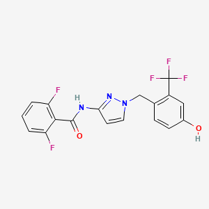 molecular formula C18H12F5N3O2 B607863 GSK-7975A CAS No. 1253186-56-9