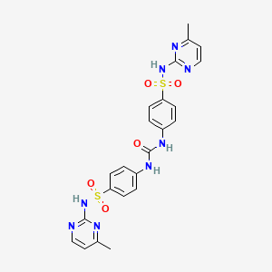 molecular formula C23H22N8O5S2 B607865 4,4'-(Carbonylbis(azanediyl))bis(N-(4-methylpyrimidin-2-yl)benzenesulfonamide) CAS No. 13616-29-0