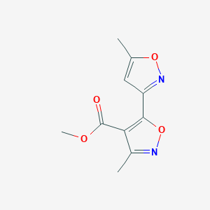 molecular formula C10H10N2O4 B060787 Methyl 3-Methyl-5-(5-methylisoxazol-3-yl)isoxazole-4-carboxylate CAS No. 175277-12-0