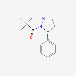 2,2-Dimethyl-1-(5(R)-phenyl-4,5-dihydro-pyrazol-1-yl)-propan-1-one