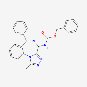 Carbamic acid, (1-methyl-6-phenyl-4H-[1,2,4]triazolo[4,3-a][1,4]benzodiazepin-4-yl)-, phenylmethyl ester (9CI)