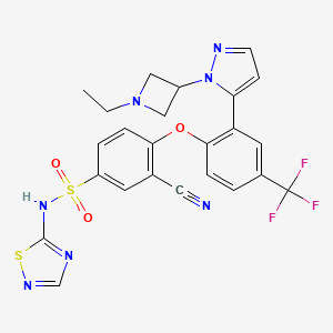 3-Cyano-4-[2-[2-(1-Ethylazetidin-3-Yl)pyrazol-3-Yl]-4-(Trifluoromethyl)phenoxy]-~{n}-(1,2,4-Thiadiazol-5-Yl)benzenesulfonamide
