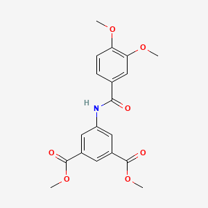 molecular formula C19H19NO7 B6079112 Dimethyl 5-((3,4-dimethoxybenzoyl)amino)isophthalate CAS No. 349398-89-6