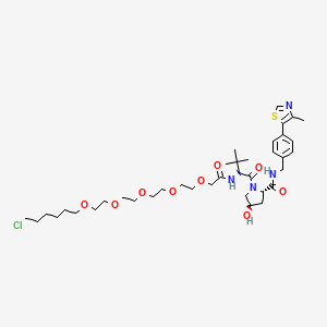 molecular formula C38H59ClN4O9S B607916 VH032-PEG5-C6-Cl 