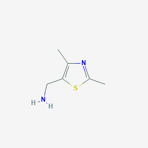 molecular formula C6H10N2S B060793 1-(2,4-Dimethyl-1,3-thiazol-5-yl)methanamine CAS No. 165736-07-2