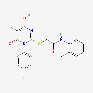 molecular formula C21H20FN3O3S B6079331 N-(2,6-dimethylphenyl)-2-[1-(4-fluorophenyl)-4-hydroxy-5-methyl-6-oxopyrimidin-2-yl]sulfanylacetamide 