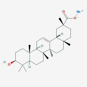 molecular formula C30H47NaO3 B607934 sodium;(2R,4aS,6aR,6aS,6bR,8aR,10S,12aR,14bR)-10-hydroxy-2,4a,6a,6b,9,9,12a-heptamethyl-1,3,4,5,6,6a,7,8,8a,10,11,12,13,14b-tetradecahydropicene-2-carboxylate CAS No. 1148013-87-9