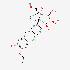 molecular formula C22H24ClFO7 B607935 赫纳格列净 CAS No. 1623804-44-3