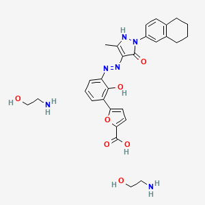 molecular formula C29H36N6O7 B607939 Hetrombopag olamine CAS No. 1257792-42-9
