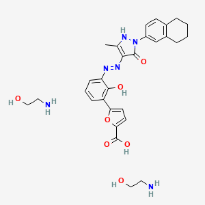 molecular formula C27H29N5O6 B607939 Hetrombopag olamine CAS No. 1257792-42-9