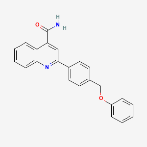 molecular formula C23H18N2O2 B6079394 2-[4-(Phenoxymethyl)phenyl]quinoline-4-carboxamide 