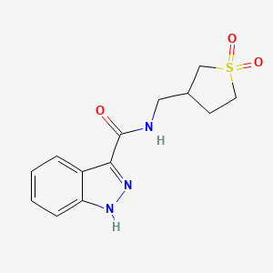 molecular formula C13H15N3O3S B6079417 N-[(1,1-dioxothiolan-3-yl)methyl]-1H-indazole-3-carboxamide 