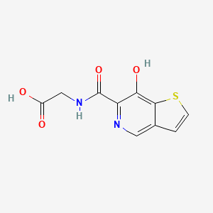 molecular formula C10H8N2O4S B607951 Glycine, N-[(7-hydroxythieno[3,2-c]pyridin-6-yl)carbonyl]- CAS No. 909010-67-9