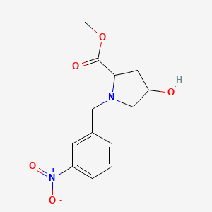 molecular formula C13H16N2O5 B6079560 Methyl 4-hydroxy-1-[(3-nitrophenyl)methyl]pyrrolidine-2-carboxylate 