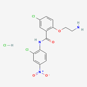 molecular formula C15H14Cl3N3O4 B607959 HJC0152 hydrochloride CAS No. 1420290-99-8